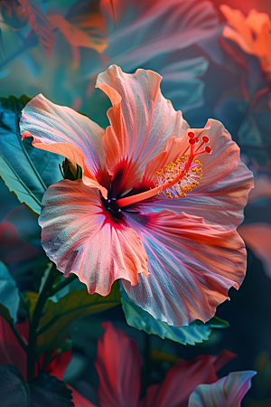 木槿花高清自然摄影图