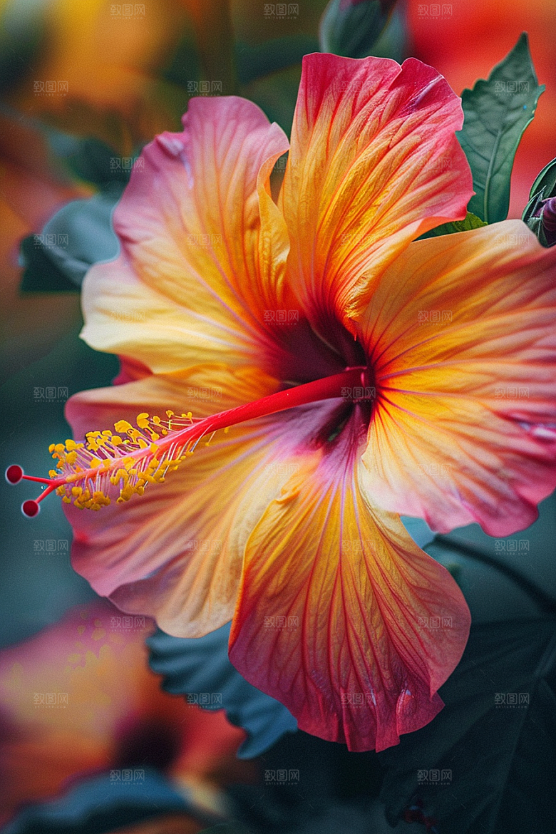 木槿花植物自然摄影图