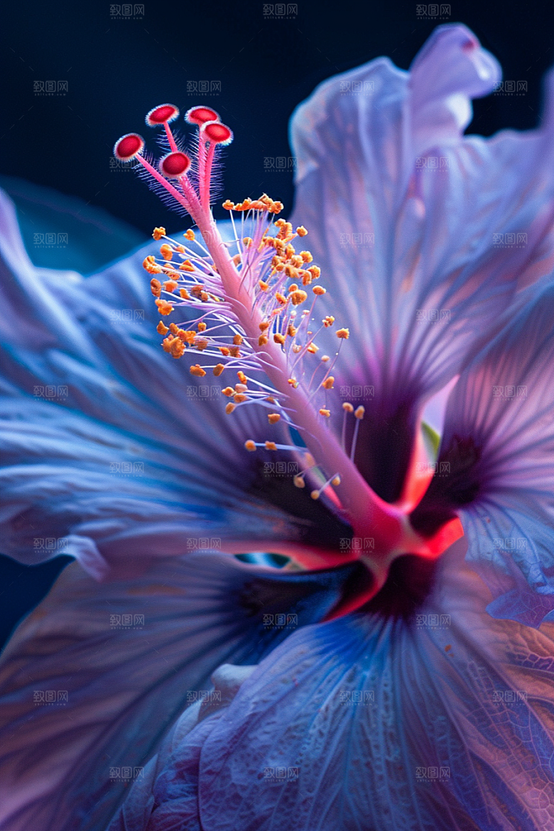 木槿花花卉自然摄影图