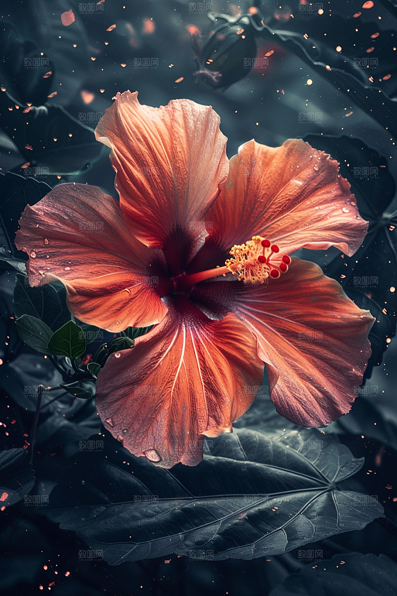 木槿花夏天高清摄影图