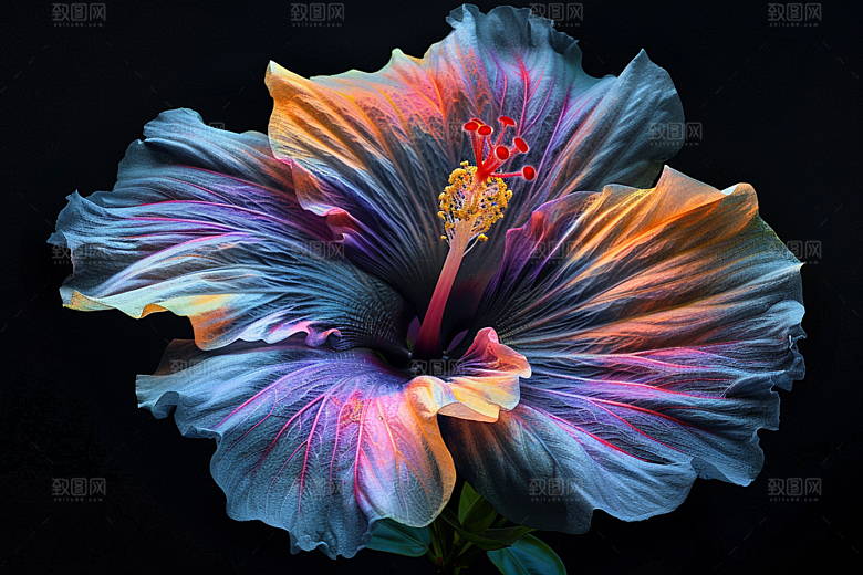 木槿花木棉夏季摄影图