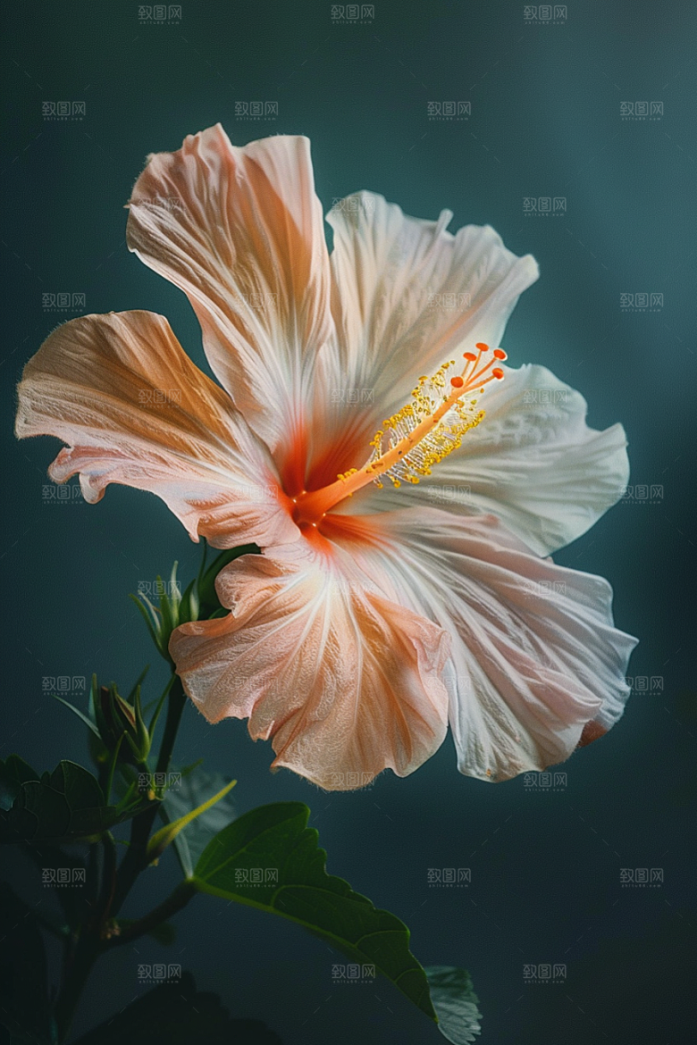 木槿花高清植物摄影图