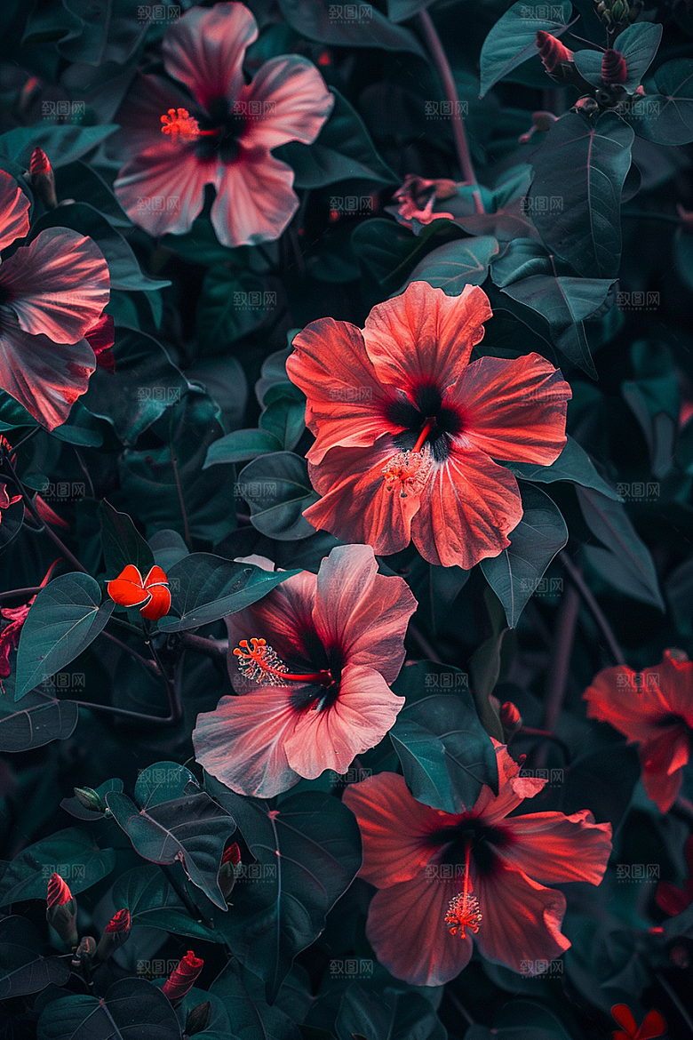 木槿花花朵高清摄影图