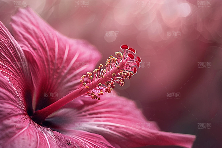 木槿花花朵自然摄影图