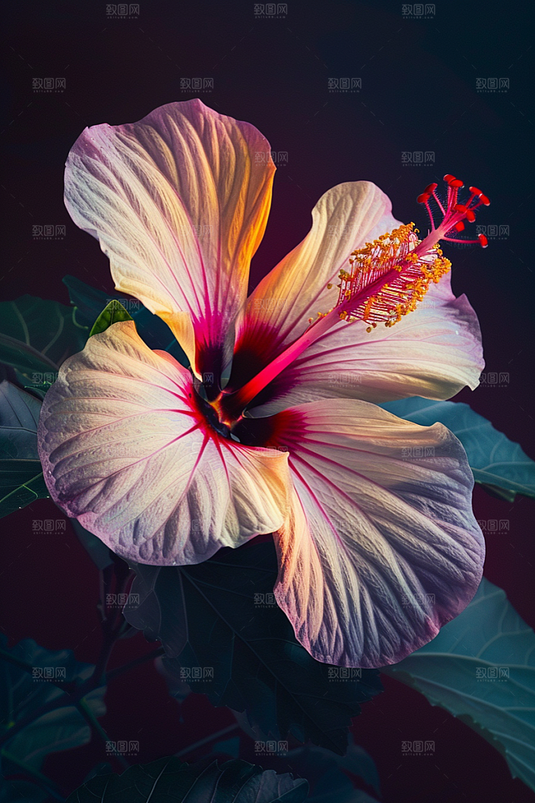 木槿花高清夏天摄影图