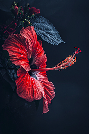 木槿花自然唯美摄影图