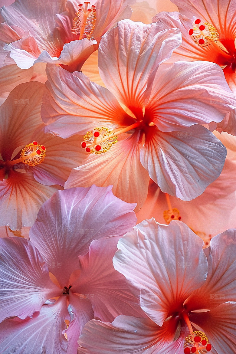 木槿花花卉自然摄影图