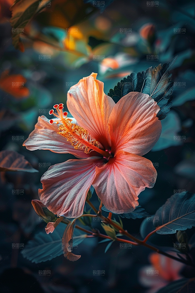 木槿花夏季夏天摄影图