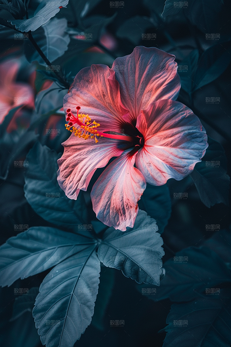 木槿花花卉木棉摄影图