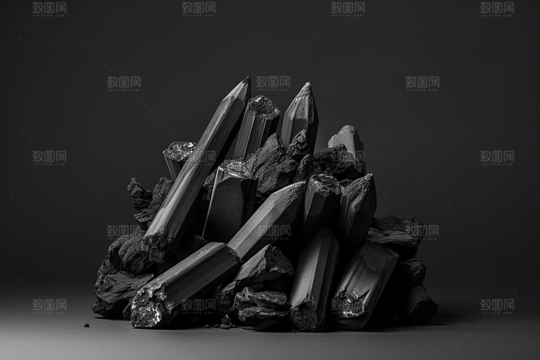 黑色木炭驱寒高清摄影图