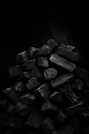 黑色木炭高清冬天摄影图