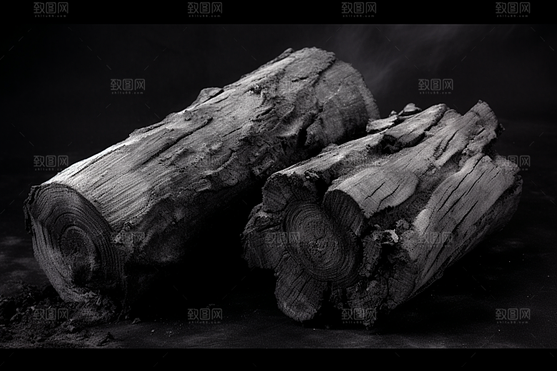 黑色木炭驱寒高清摄影图