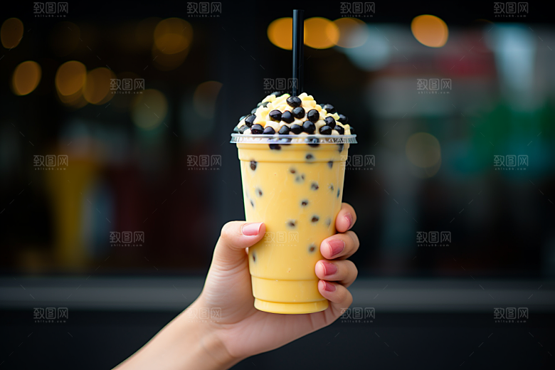 奶茶果茶饮品摄影图