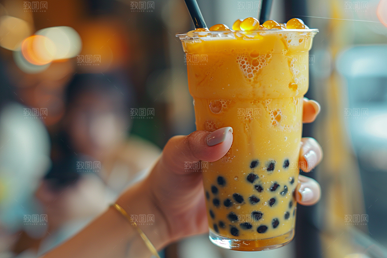 奶茶广告果茶摄影图
