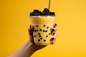 奶茶广告卡路里摄影图