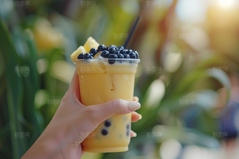 奶茶广告果茶摄影图
