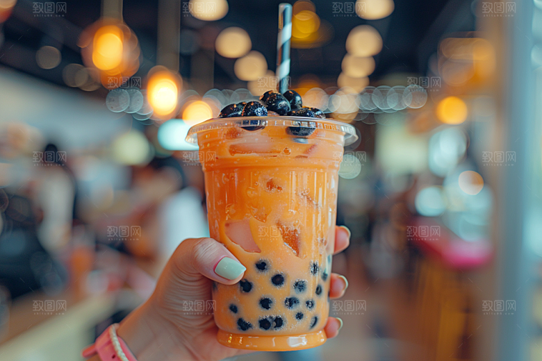 奶茶高清美味摄影图
