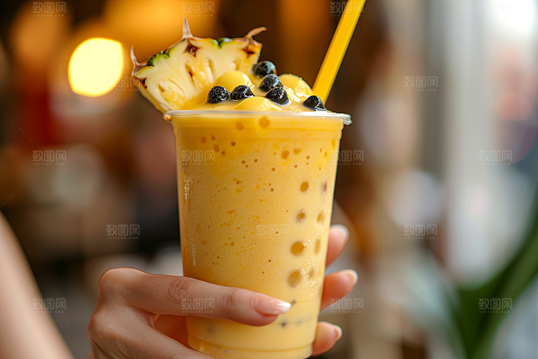 奶茶饮品甜品摄影图