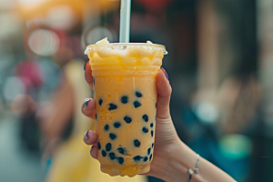 奶茶美味广告摄影图