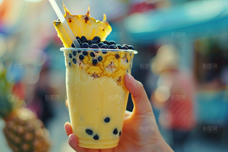 奶茶广告甜品摄影图