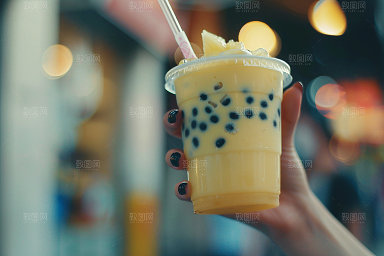 奶茶温暖卡路里摄影图