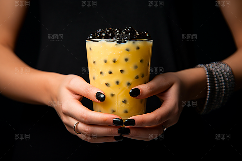 奶茶甜品果茶摄影图