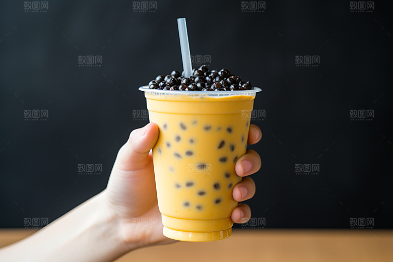 奶茶果茶饮料摄影图