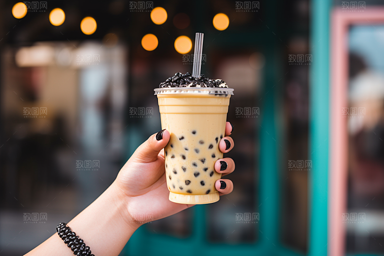 奶茶温暖卡路里摄影图