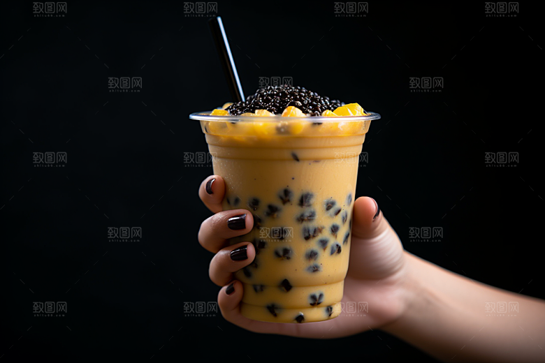 奶茶休闲高清摄影图