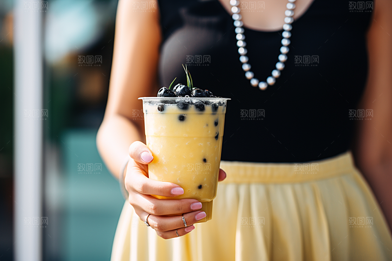 奶茶果茶卡路里摄影图