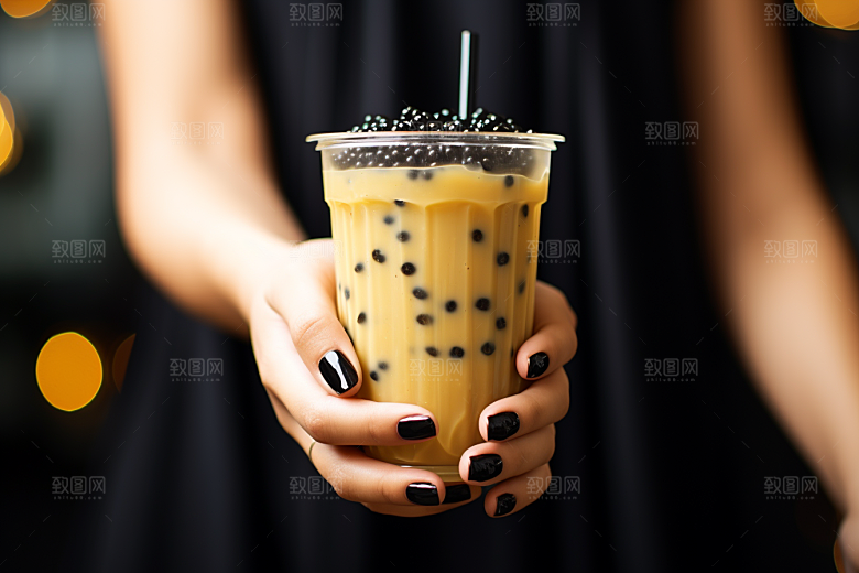 奶茶果茶卡路里摄影图