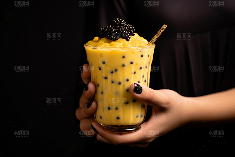 奶茶果茶饮料摄影图