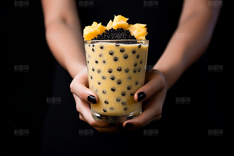 奶茶饮品广告摄影图