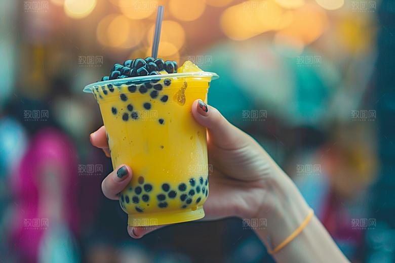奶茶果茶高清摄影图