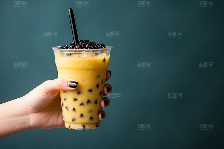 奶茶卡路里温暖摄影图