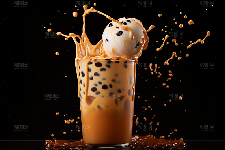 奶茶休闲果茶摄影图
