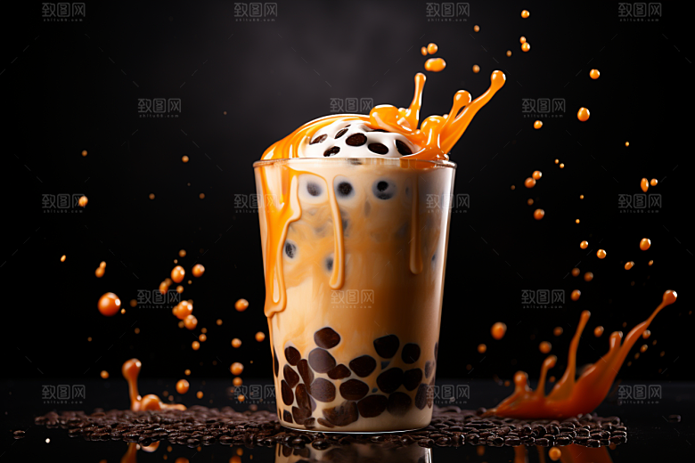 奶茶温暖广告摄影图