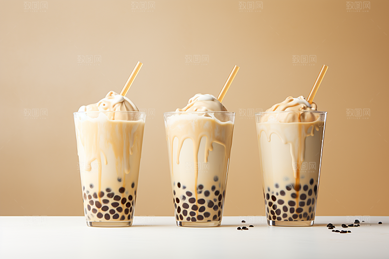 奶茶温暖果茶摄影图