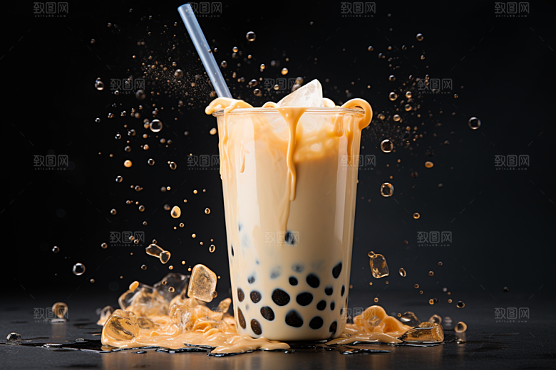 奶茶高清卡路里摄影图