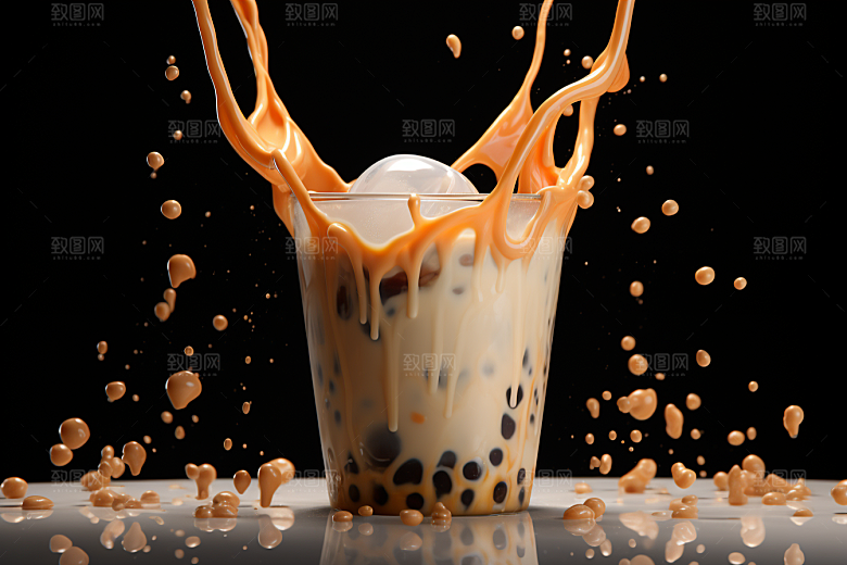 奶茶果茶高清摄影图