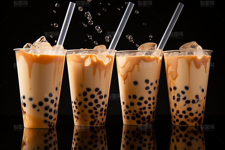 奶茶广告甜品摄影图