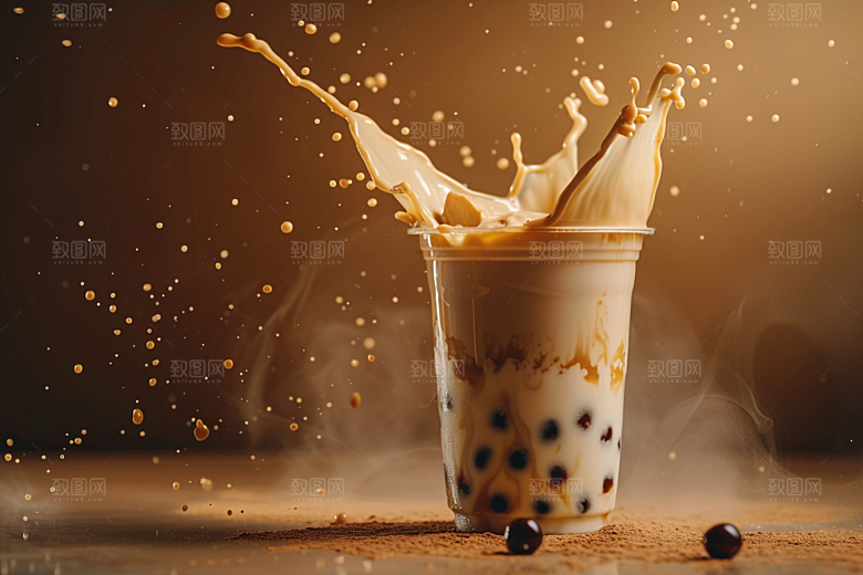 奶茶广告饮品摄影图