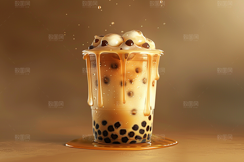 奶茶甜品高清摄影图