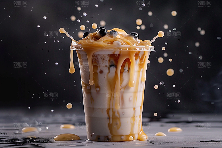 奶茶温暖生活摄影图
