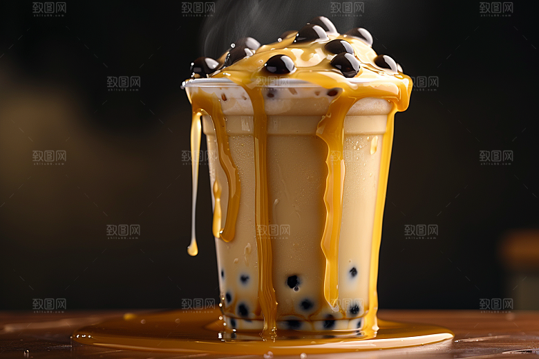 奶茶生活温暖摄影图