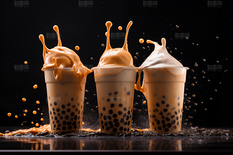 奶茶饮品卡路里摄影图