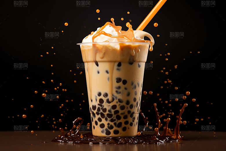 奶茶饮料生活摄影图
