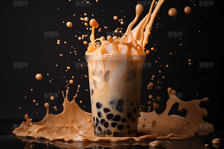 奶茶卡路里饮料摄影图