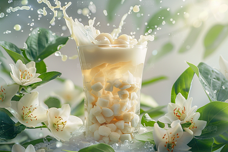 奶茶高清果茶摄影图