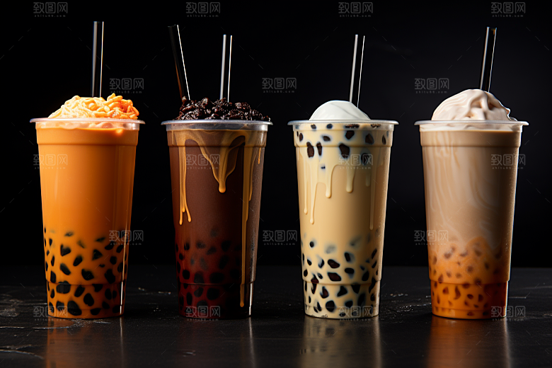 奶茶广告休闲摄影图